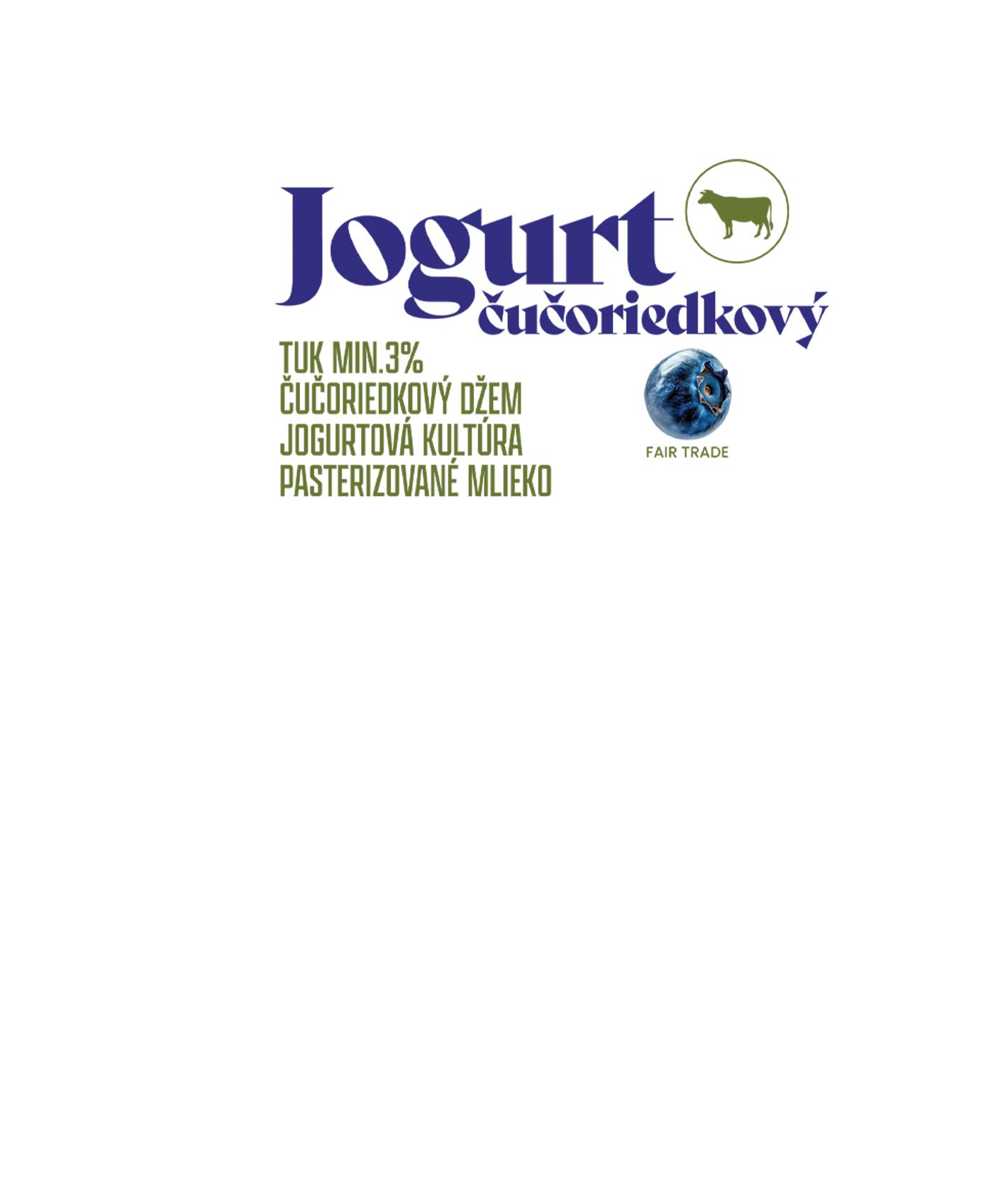 Jogurt s príchuťou čučoriedka veľký 480g